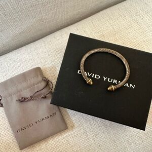 Gold and Silver Twisted Cuff Bracelet